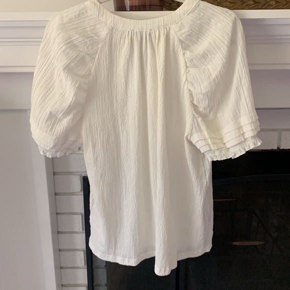 Anthropologie Current Air Rafia Plisse Top - Picture 7 of 7